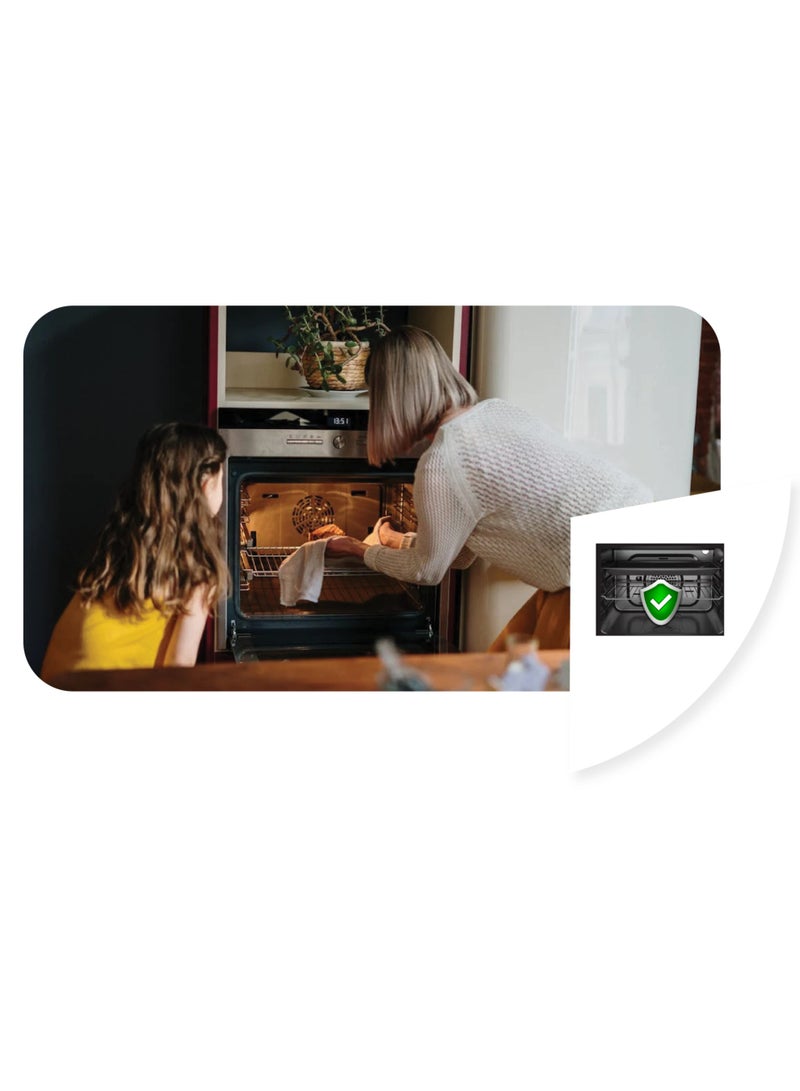 يونيون إير فرن غاز بيلت ان 60 سم 70 لتر ديجيتال بالشواية والمروحة استانلس ستيل يونيون اير - Image 4